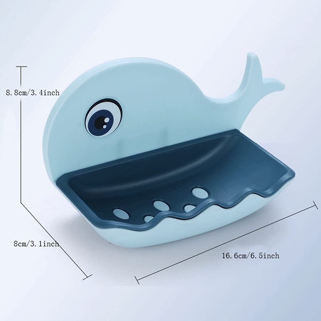 Little Whale Drain Storage Rack Dish Soap Holder For Bathroom And Shower Self Draining Waterfall Soap Tray Kitchen (random Color)