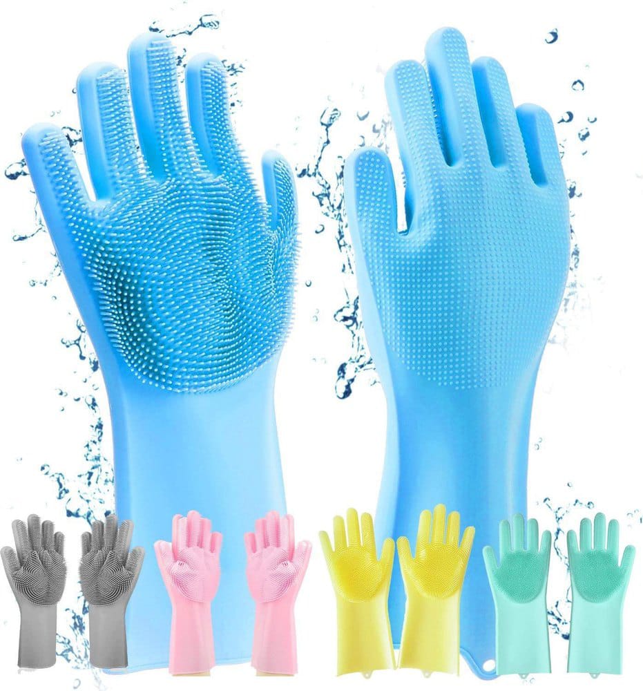 Silicone Washing Full Finger Gloves – For Home (random Colors) reasonable prices best quality our crockery store