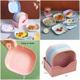 10pcs Plates Set With Holder (random Colours)reason able prices fast dilivery high quality products Best crockery store in paksitan