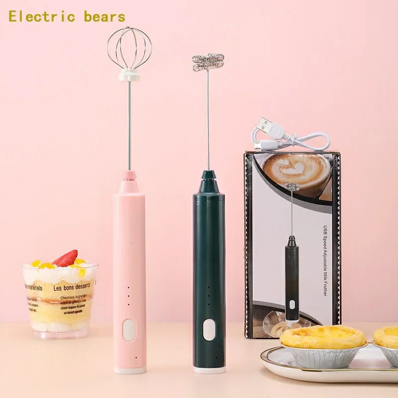 Handheld Electric Milk Frother Whisk Egg Beater Usb Rechargeable Coffee Blender Household Milk Shaker Mixer Foamer Food Blender (random Color) bst quality reasonable prices crockery store in paksitan