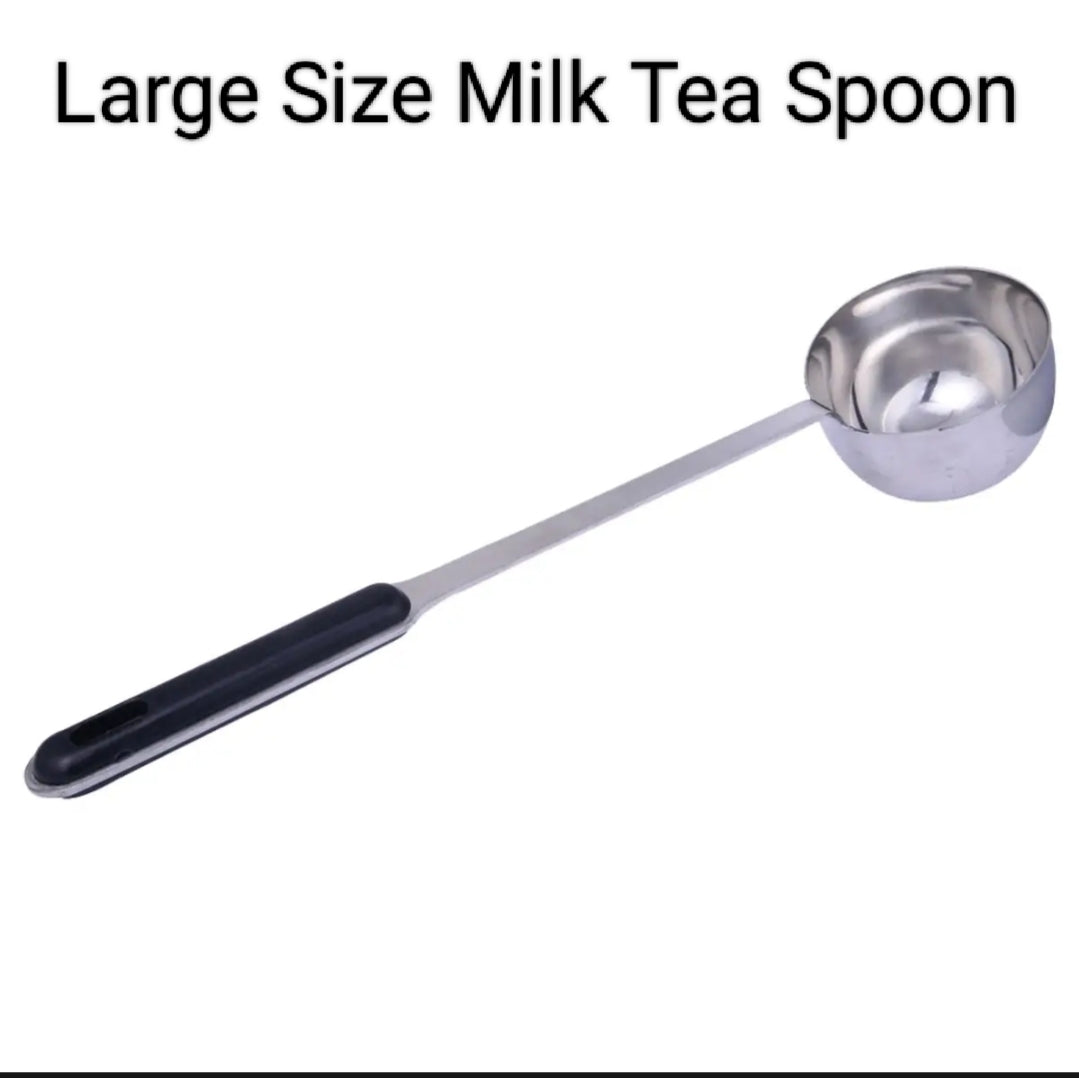 Tea spoon Large Size Log Stainless steel Black Handle Life time Heavy Weight High Quality Beautiful shape Peur stainless steel/Service cup/ pawa