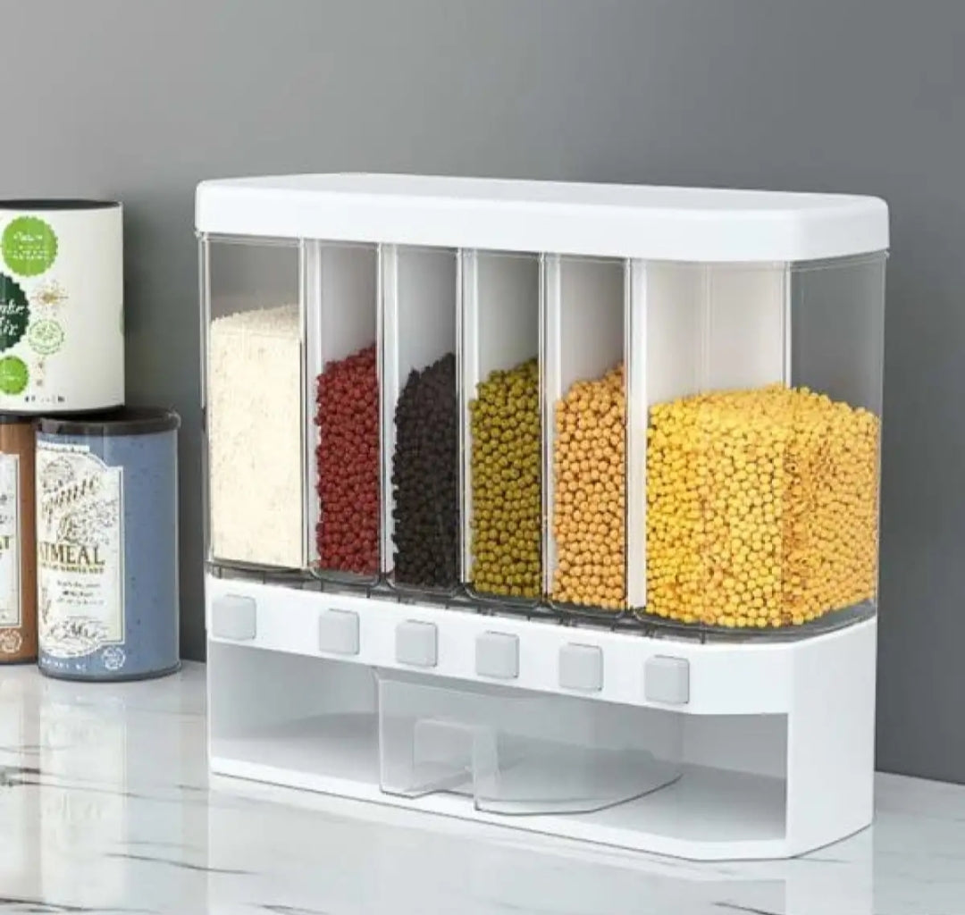 Grain Dispenser Press cereals Storage Tank||Rice storage box Wall mounted cereal Grain Dispenser Dry fruit storage Box kitchen storage organizer
