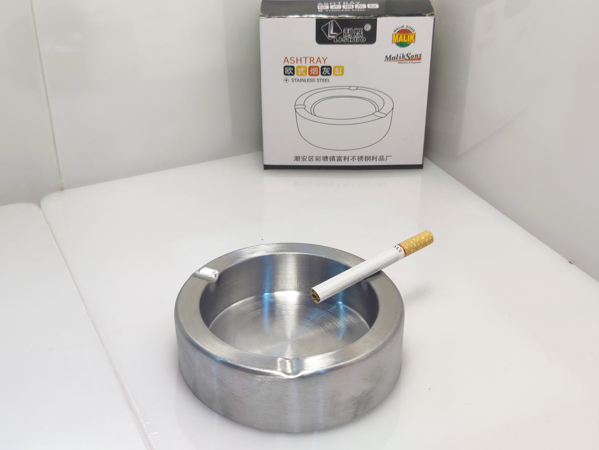 ADNAN© Stainless steel Cigarettes Ashtray For Your Office&Car and Home Beautiful Round Shape
