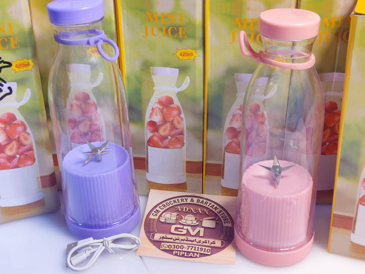 Best Quality PortAble Usb Rechargeable mini Jucer Blender 6 Blades 380 Ml