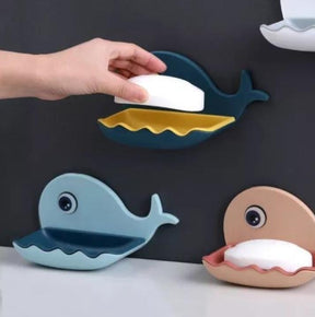 Little Whale Drain Storage Rack Dish Soap Holder For Bathroom And Shower Self Draining Waterfall Soap Tray Kitchen (random Color)