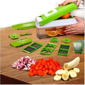 Vegetable Chopper Nicer&dicer Slicer Dicer - 12 -in -1 Onion Chopper Fruits Cutter Mandoline Slicer Food Chopper/Cutter with 7 Stainless Steel Blades, Adjustable Slicer & Dicer with Storage Container low prices high quality BEST crockery store in pakistan