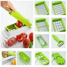 Vegetable Chopper Nicer&dicer Slicer Dicer - 12 -in -1 Onion Chopper Fruits Cutter Mandoline Slicer Food Chopper/Cutter with 7 Stainless Steel Blades, Adjustable Slicer & Dicer with Storage Container low prices high quality BEST crockery store in pakistan