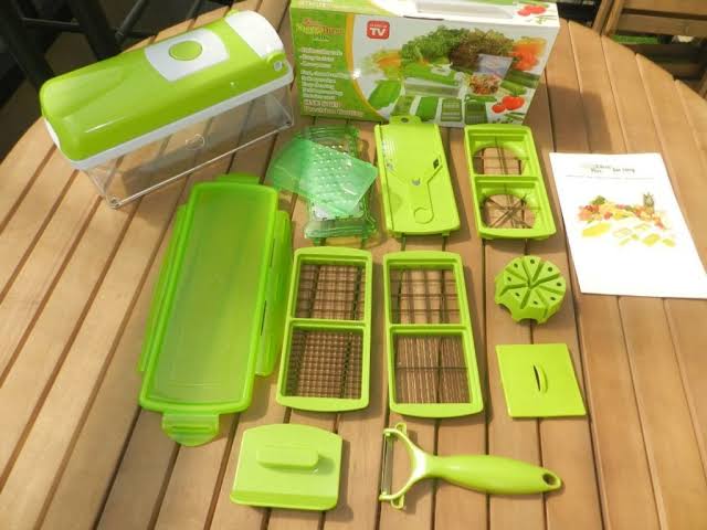 Vegetable Chopper Nicer&dicer Slicer Dicer - 12 -in -1 Onion Chopper Fruits Cutter Mandoline Slicer Food Chopper/Cutter with 7 Stainless Steel Blades, Adjustable Slicer & Dicer with Storage Container low prices high quality BEST crockery store in pakistan
